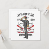 Grußkarte für den Vintagen Aviation Club Karte (Vorderseite/Rückseite Beispiel)