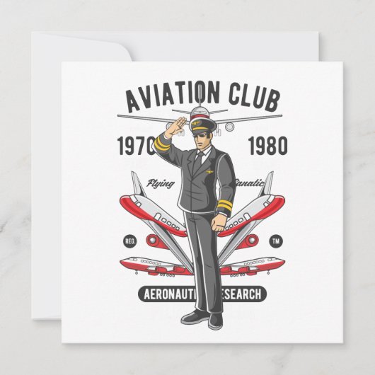 Grußkarte für den Vintagen Aviation Club Karte (Vorderseite)