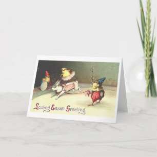 Grußkarte für den Vintagen Osterzirkus Feiertagskarte