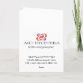 Grußkarte für den Weihnachtsbaum Feiertagskarte (Rückseite)