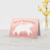 Grußkarte für den weißen Bär Silhouette Karte (Gelbe Blume)