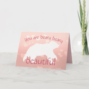 Grußkarte für den weißen Bär Silhouette Karte