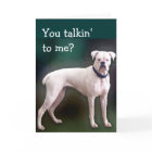 Grußkarte für den weißen Boxer