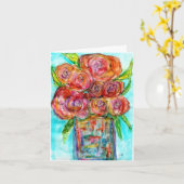 Grußkarte für die Aquarellblume Karte (Gelbe Blume)