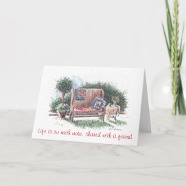 Grußkarte für die besten Freunde. Danke