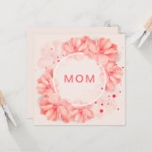 Grußkarte für die GLÜCKLICHE MAMA Karte (Vorderseite/Rückseite Beispiel)