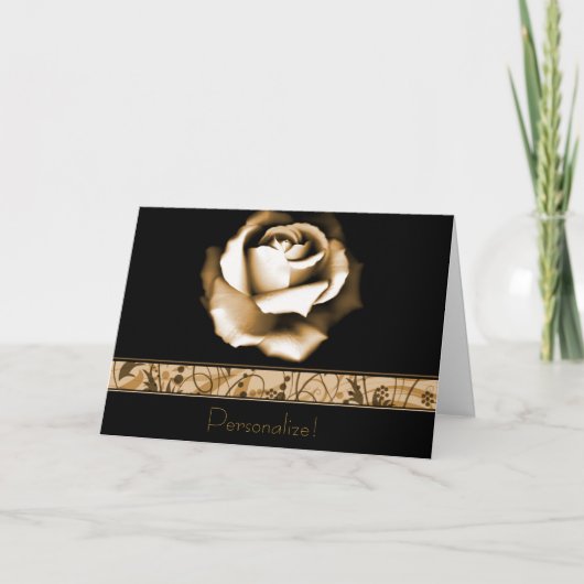 Grußkarte für die Goldene Rose Karte (Vorderseite)