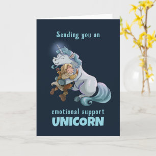 Grußkarte für emotionale Unterstützung Unicorn Karte