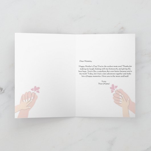 Grußkarte für farbenfrohe glückliche Mütter Dankeskarte (Innenseite)