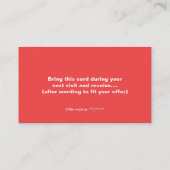 Grußkarte für Feiertage Einsteckcoupon Rabattkarte (Rückseite)