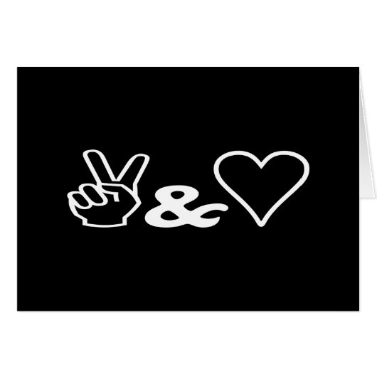 Grußkarte für Frieden und Liebe (Vorderseite (Horizontal))