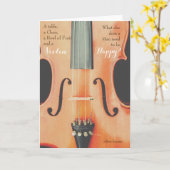 Grußkarte für Geige Karte (Gelbe Blume)