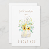 Grußkarte für gelbe Sonnenblumen Einladung (Vorne/Hinten)