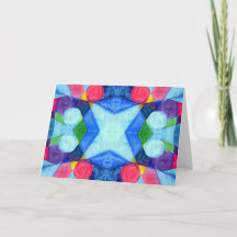 Grußkarte für geometrische Skittles