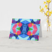 Grußkarte für geometrische Skittles Karte (Gelbe Blume)