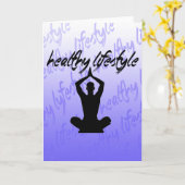 Grußkarte für gesunde Lebensweise Karte (Gelbe Blume)