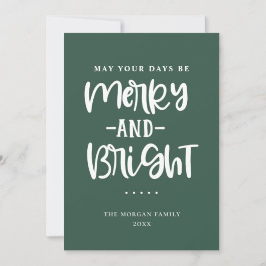 Grußkarte für glänzende grüne Ferien Feiertagskarte (Vorderseite)