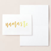 Grußkarte für Gold Foil Calligraphy Namaste Folienkarte (Anzeige)