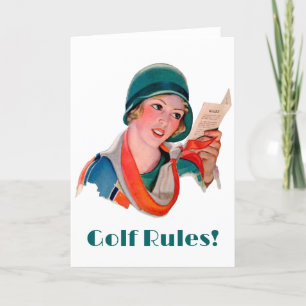 Grußkarte für Golf Rules Feiertagskarte