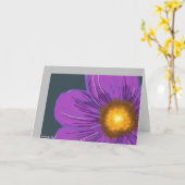 Grußkarte für große Lila Blume Karte (Gelbe Blume)