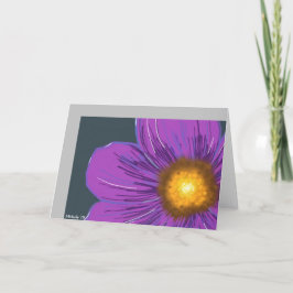 Grußkarte für große Lila Blume Karte