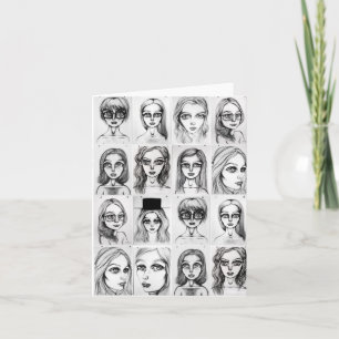 Grußkarte für große Mädchen Karte