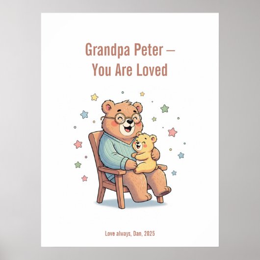 Grußkarte für Großvater Poster (Vorne)