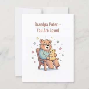 Grußkarte für Großvater Postkarte