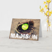 Grußkarte für Handschuhe Karte (Gelbe Blume)