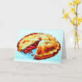 Grußkarte für hausgemachte Kirschkuchen Karte (Gelbe Blume)