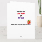 Grußkarte für Heißläufer Dankeskarte (Rückseite)