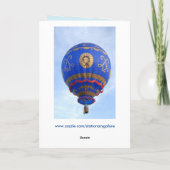 Grußkarte für Heißluftballon Feiertagskarte (Rückseite)