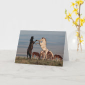 Grußkarte für Hengste Karte (Gelbe Blume)