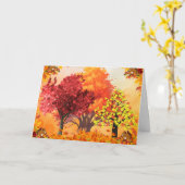 Grußkarte für Herbstlaub von Herbstbaumen Karte (Gelbe Blume)