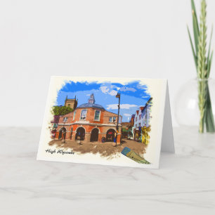 Grußkarte für High Wycombe Pepper Pot Artwork Feiertagskarte
