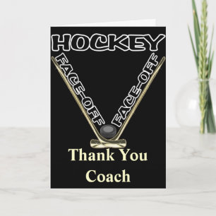 Grußkarte für Hockey Dankeskarte