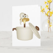 Grußkarte für Hühnchen in der Suppe Karte (Gelbe Blume)