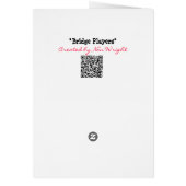 Grußkarte für humorvolle Bridge-Spieler (Hinten)