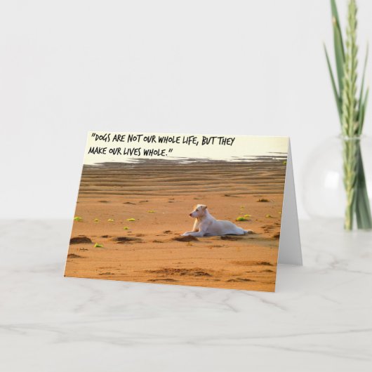 Grußkarte für Hunde, Ausweiskarte für Haustiere, U Karte (Vorderseite)