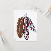 Grußkarte für Indianerfeathers Karte (Vorderseite/Rückseite Beispiel)