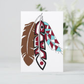 Grußkarte für Indianerfeathers Karte (Stehend Vorderseite)