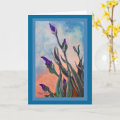 Grußkarte für Iris-Buds Karte (Gelbe Blume)