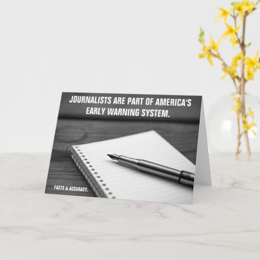 Grußkarte für Journalisten im Frühwarnsystem Karte (Gelbe Blume)