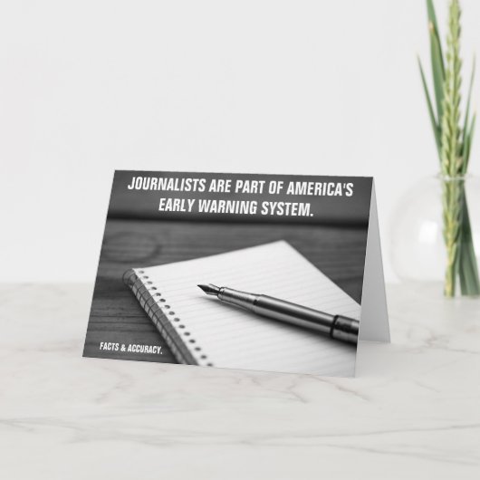 Grußkarte für Journalisten im Frühwarnsystem Karte (Vorderseite)