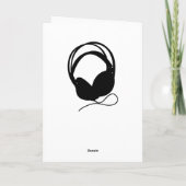 Grußkarte für Kopfhörer-Silhouette Karte (Rückseite)