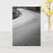 Grußkarte für kurvenreiche Straße, Karte (Gelbe Blume)