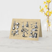 Grußkarte für Laborgläser und Werkzeuge Karte (Gelbe Blume)