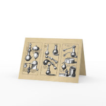 Grußkarte für Laborgläser und Werkzeuge
