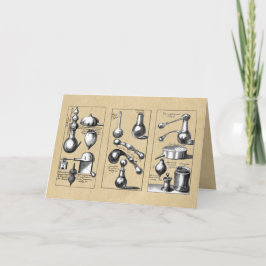 Grußkarte für Laborgläser und Werkzeuge Karte