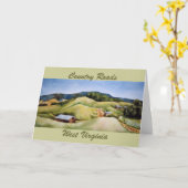 Grußkarte für Landstraßen Karte (Gelbe Blume)